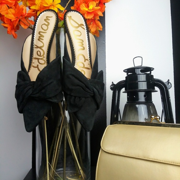Sam Edelman Shoes - Sam Edelman Black Bow Short Heels